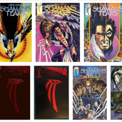 Collage of Shaman's Tears comic book coves