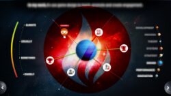 aNm has expertise in several JavaScript frameworks, like EmberJS and ReactJS to create enriched interactions and applications. Screenshot of an user interface with blurred-out text, brightly colored visuals including some planets and icons. This image is intended to demonstrate aNm's ability to working within code frameworks.